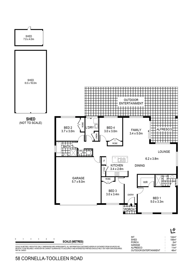 Floorplan of Homely house listing, 58 Cornella-Toolleen Road, Toolleen VIC 3551
