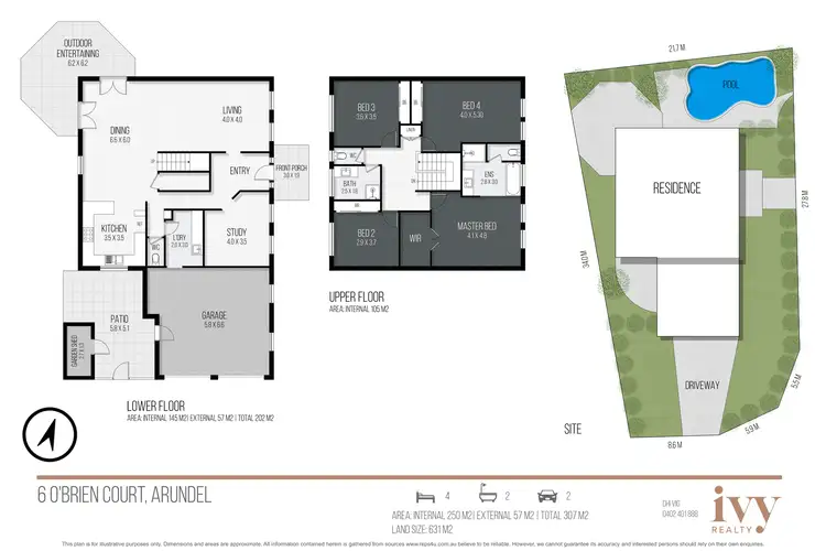 Floorplan of Homely house listing, 6 O'Brien Court, Arundel QLD 4214
