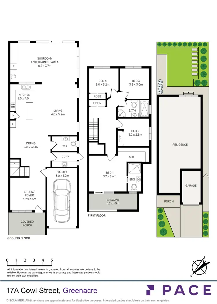 Floorplan of Homely semi-detached listing, 17A Cowl Street, Greenacre NSW 2190