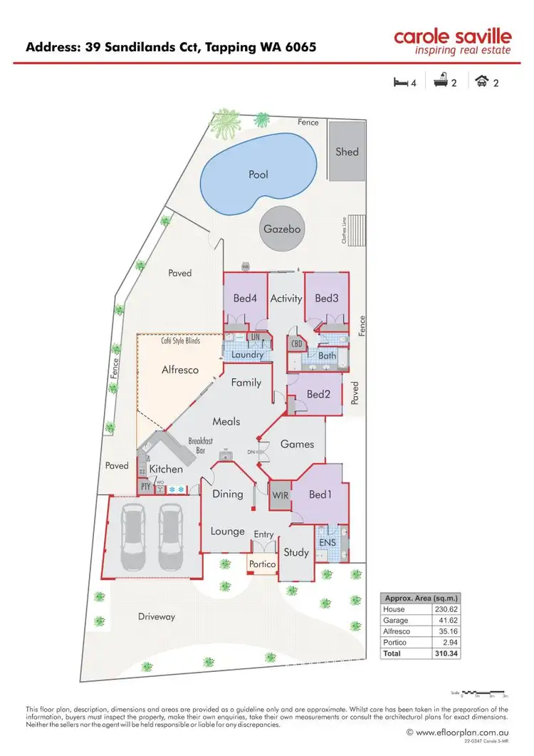 Floorplan of Homely house listing, 39 Sandilands Circuit, Tapping WA 6065