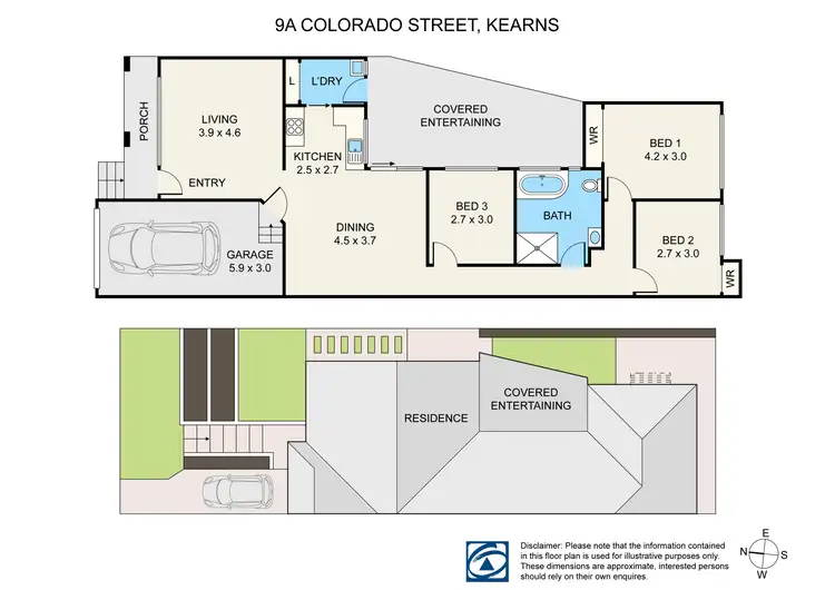 Floorplan of Homely semi-detached listing, 9A Colorado Street, Kearns NSW 2558