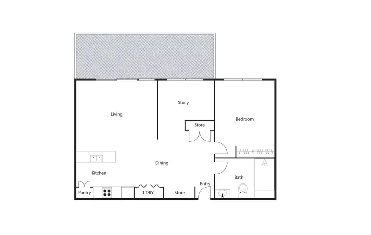 Floorplan of Homely unit listing, 102/8 Baudinette Circuit, Bruce ACT 2617