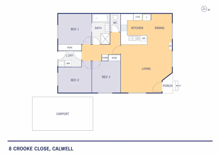 Floorplan of Homely house listing, 8 Crooke Close, Calwell ACT 2905