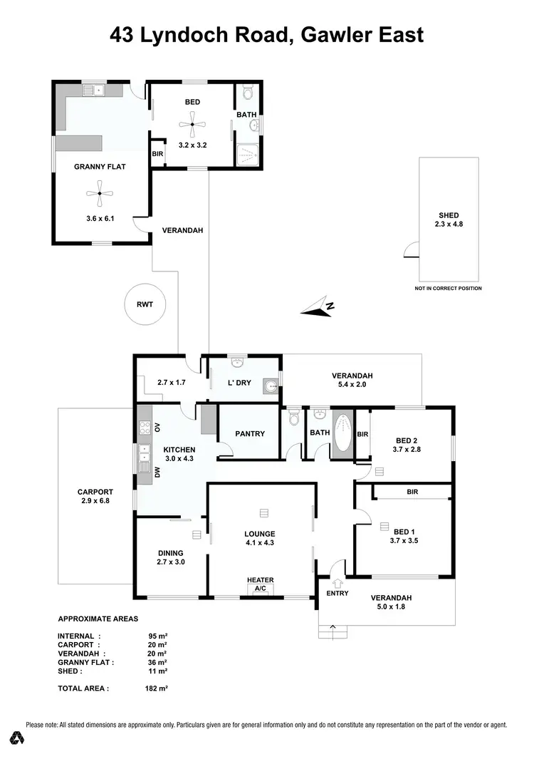 Floorplan of Homely house listing, 43 Lyndoch Road, Gawler East SA 5118