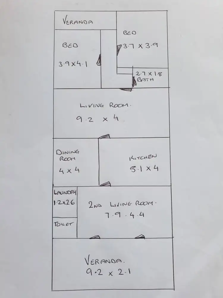 Floorplan of Homely rural property listing, 27 Clifton Street, Charlton VIC 3525