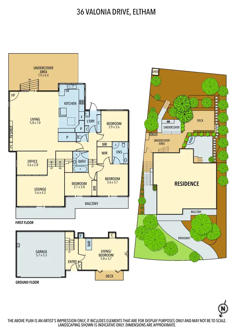 Floorplan of Homely house listing, 36 Valonia Drive, Eltham VIC 3095