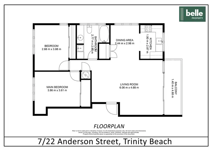 Floorplan of Homely apartment listing, 7/22 Anderson Street, Trinity Beach QLD 4879