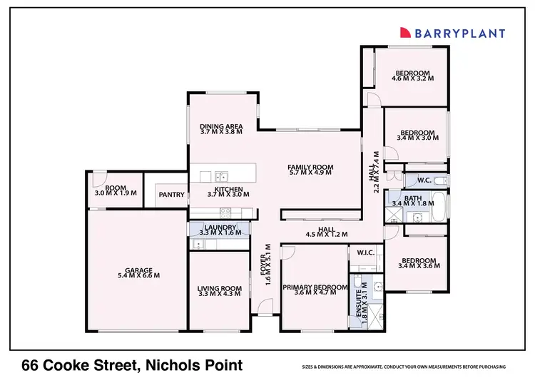 Floorplan of Homely house listing, 66 Cooke Street, Nichols Point VIC 3501