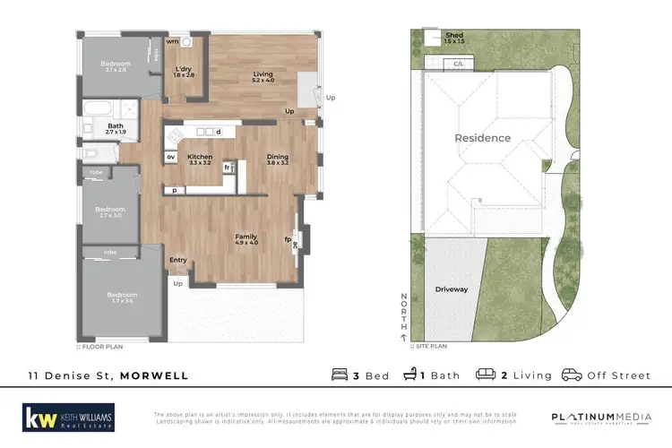 Floorplan of Homely house listing, 11 Denise Street, Morwell VIC 3840