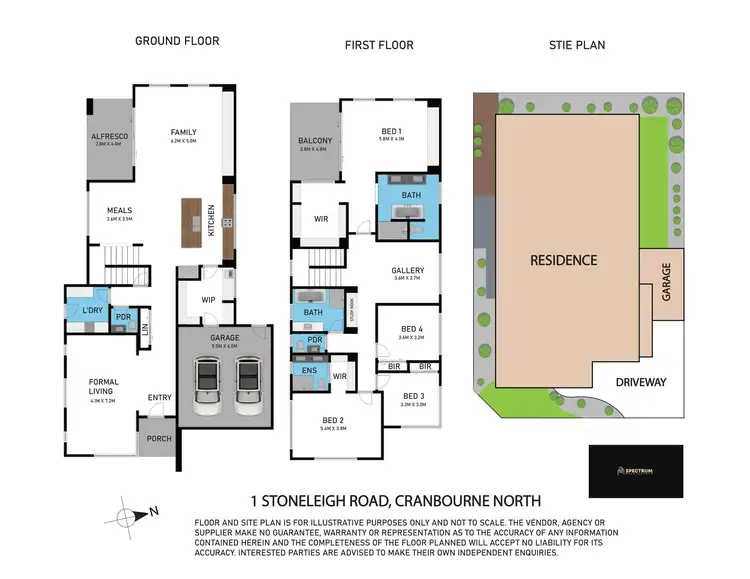Floorplan of Homely house listing, 1 Stoneleigh Road, Cranbourne North VIC 3977