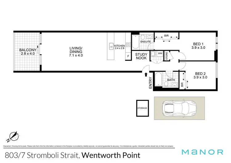Floorplan of Homely apartment listing, 803/7 Stromboli Strait, Wentworth Point NSW 2127