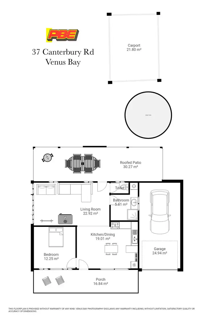Floorplan of Homely house listing, 37 Canterbury Road, Venus Bay VIC 3956
