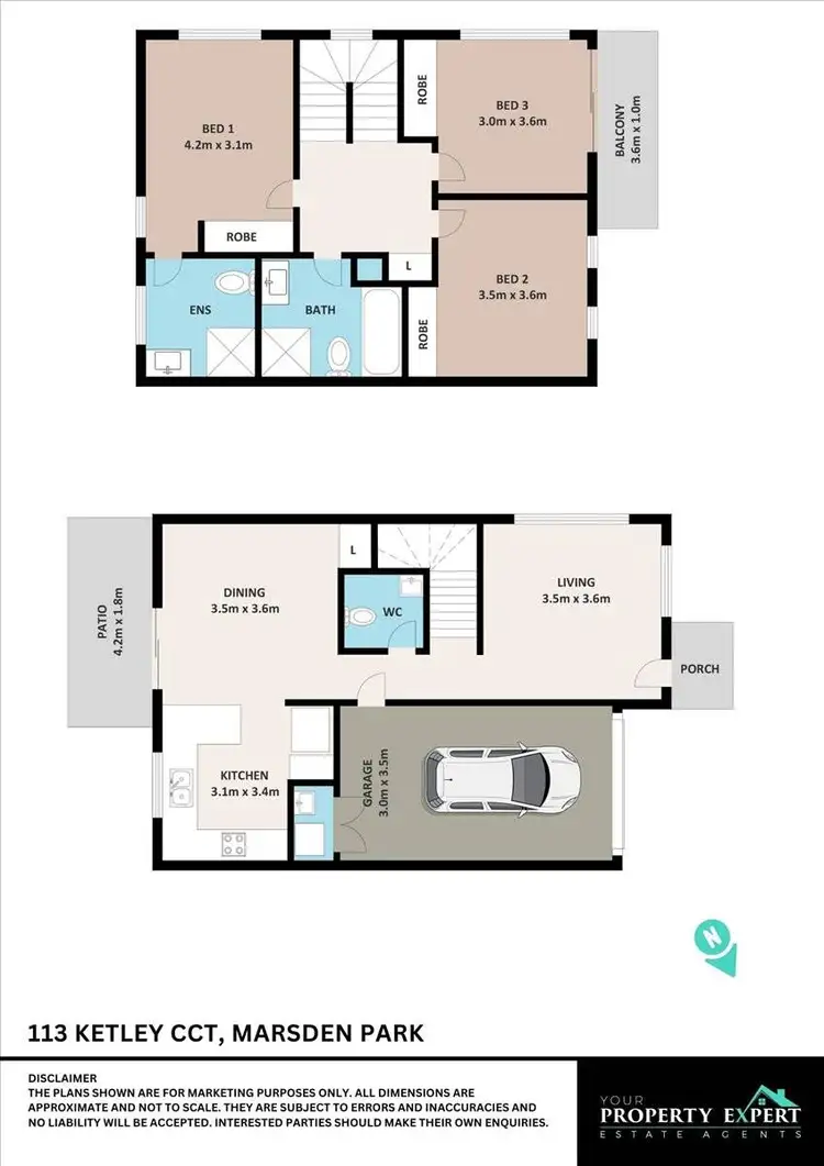 Floorplan of Homely townhouse listing, 113 Ketley Circuit, Marsden Park NSW 2765
