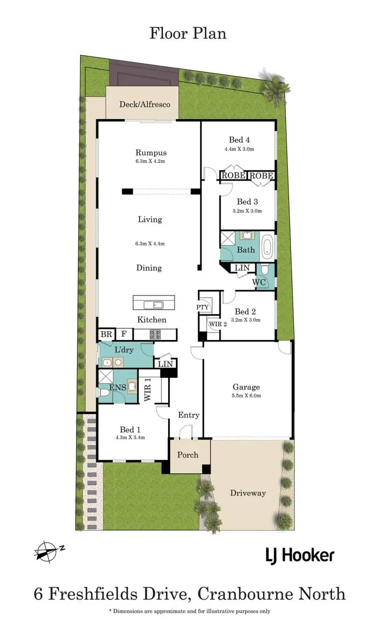 Floorplan of Homely house listing, 6 Freshfields Drive, Cranbourne North VIC 3977