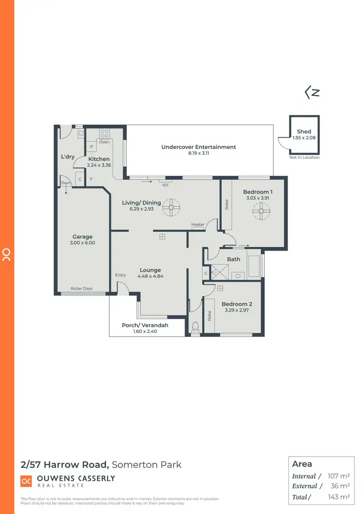 Floorplan of Homely unit listing, 2/57 Harrow Road, Somerton Park SA 5044