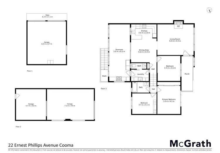 Floorplan of Homely house listing, 22 Ernest Phillips Avenue, Cooma NSW 2630