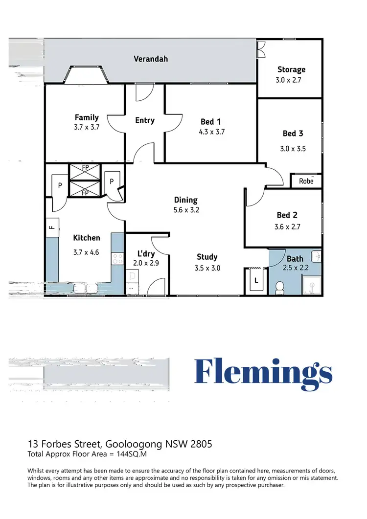 Floorplan of Homely house listing, 13 Forbes Street, Gooloogong NSW 2805