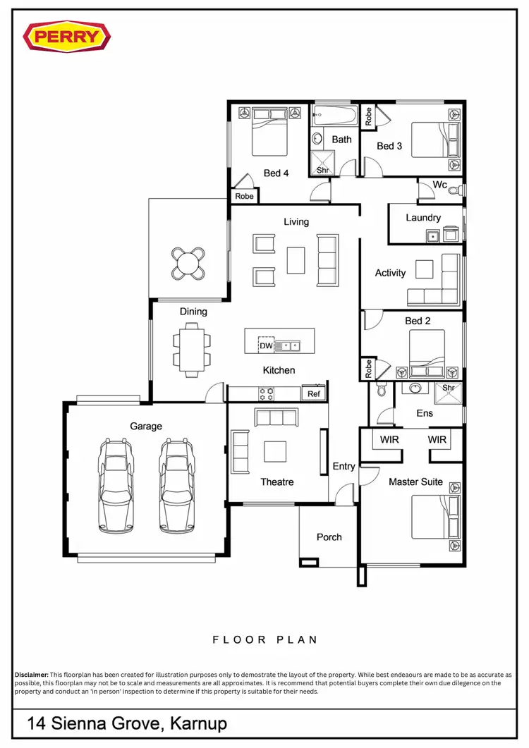Floorplan of Homely house listing, 14 Sienna Grove, Karnup WA 6176