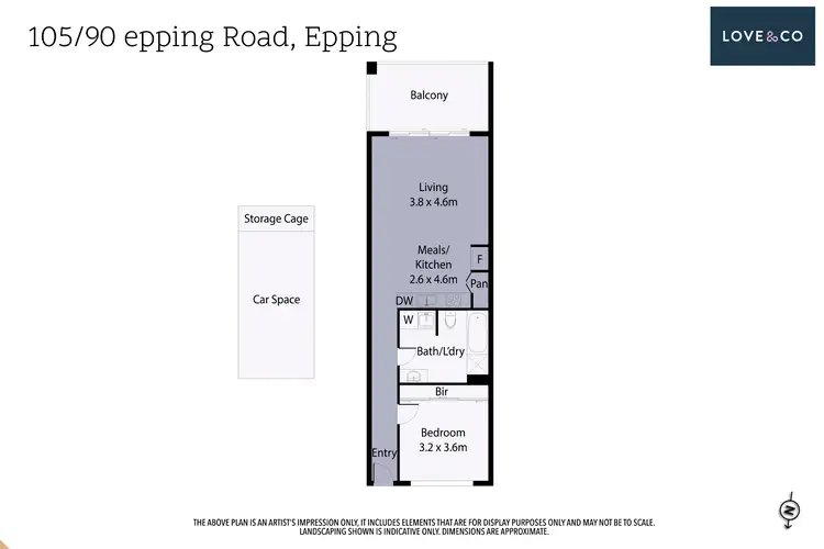 Floorplan of Homely apartment listing, 105/90 Epping Road, Epping VIC 3076