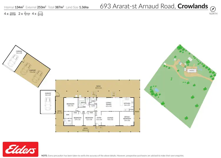 Floorplan of Homely rural property listing, 693 Ararat - St Arnaud Road, Crowlands VIC 3377