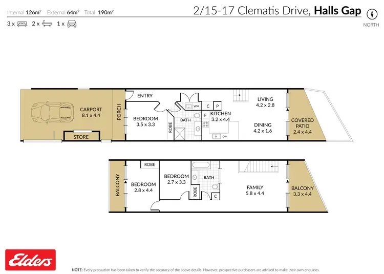 Floorplan of Homely house listing, 2/15-17 Clematis Drive, Halls Gap VIC 3381