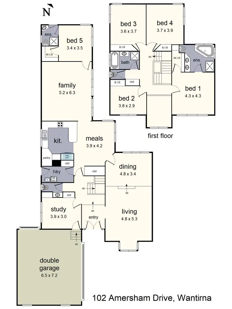 Floorplan of Homely house listing, 102 Amersham Drive, Wantirna VIC 3152