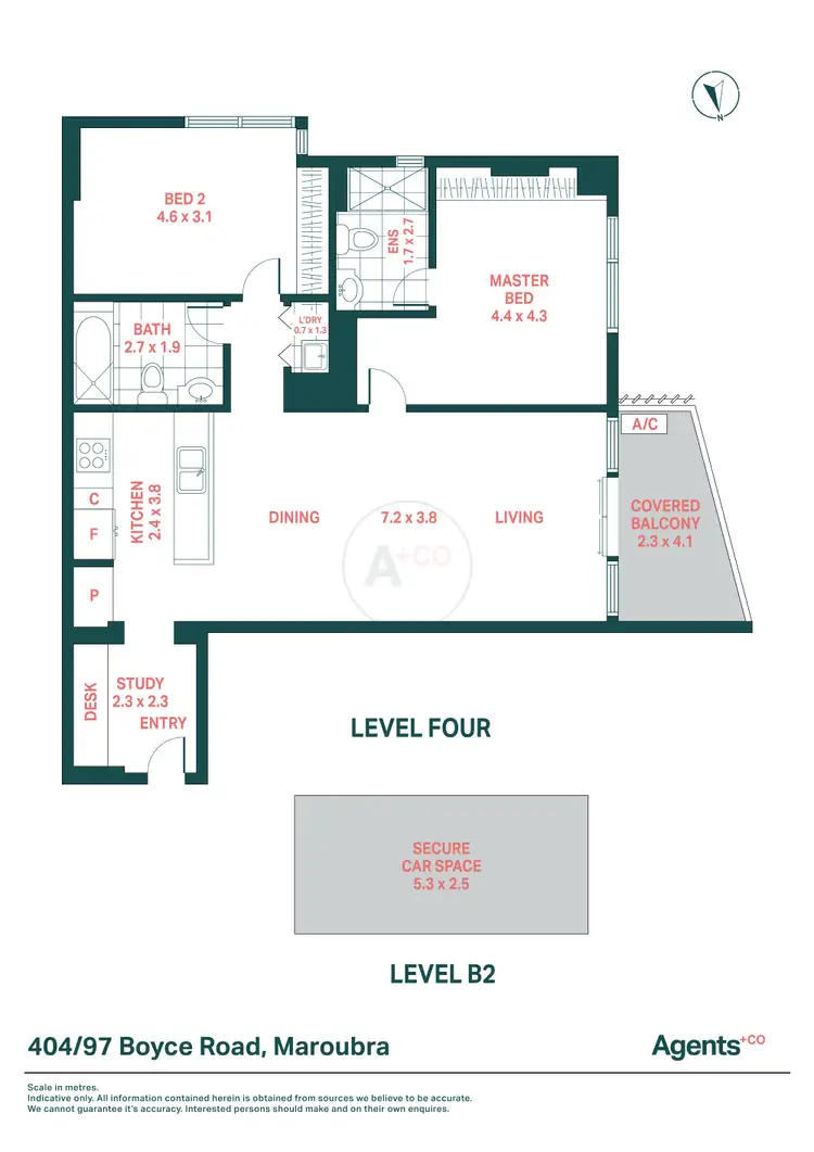 Floorplan of Homely apartment listing, 404/97 Boyce Road, Maroubra NSW 2035