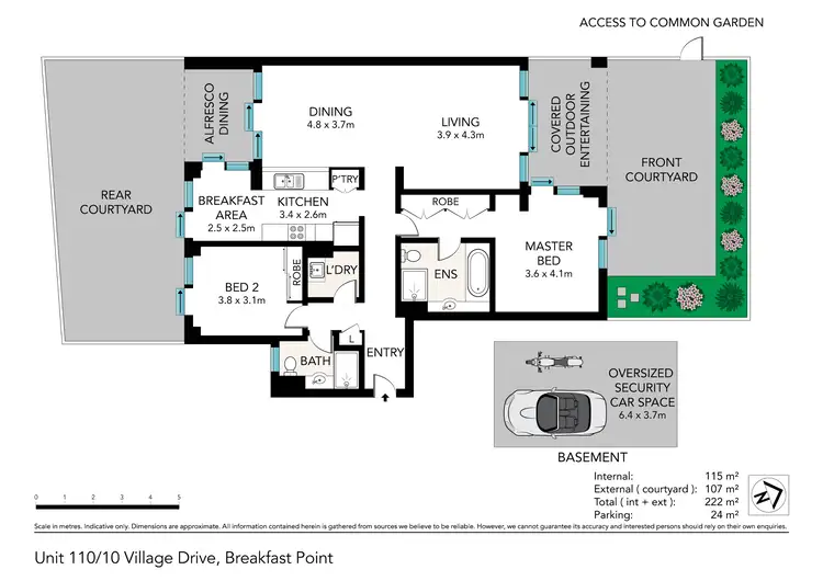Floorplan of Homely apartment listing, 110/10 Village Drive, Breakfast Point NSW 2137