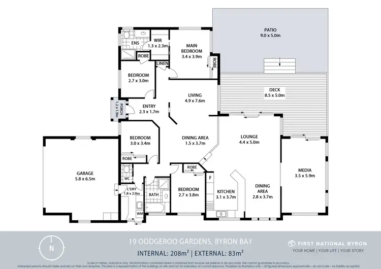Floorplan of Homely house listing, 19 Oodgeroo Gardens, Byron Bay NSW 2481