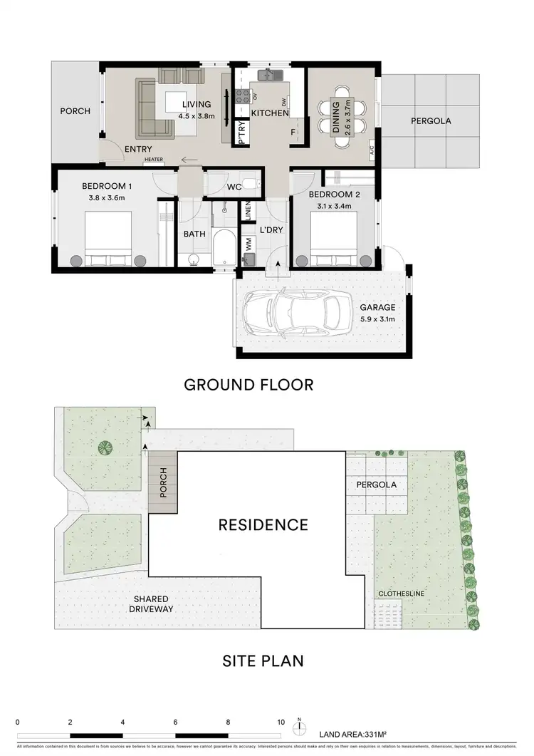 Floorplan of Homely unit listing, 1/77 Glastonbury Drive, Highton VIC 3216