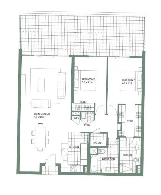 Floorplan of Homely apartment listing, 9/1 Marlin Parade, Cairns City QLD 4870