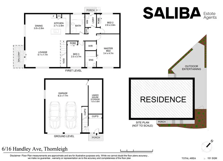 Floorplan of Homely townhouse listing, 6/16 Handley Avenue, Thornleigh NSW 2120