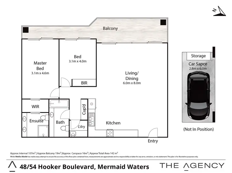Floorplan of Homely apartment listing, 48/54 Hooker Boulevard, Mermaid Waters QLD 4218