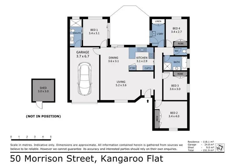 Floorplan of Homely house listing, 50 Morrison Street, Kangaroo Flat VIC 3555