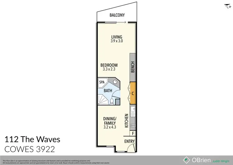 Floorplan of Homely apartment listing, 112/1 The Esplanade, Cowes VIC 3922