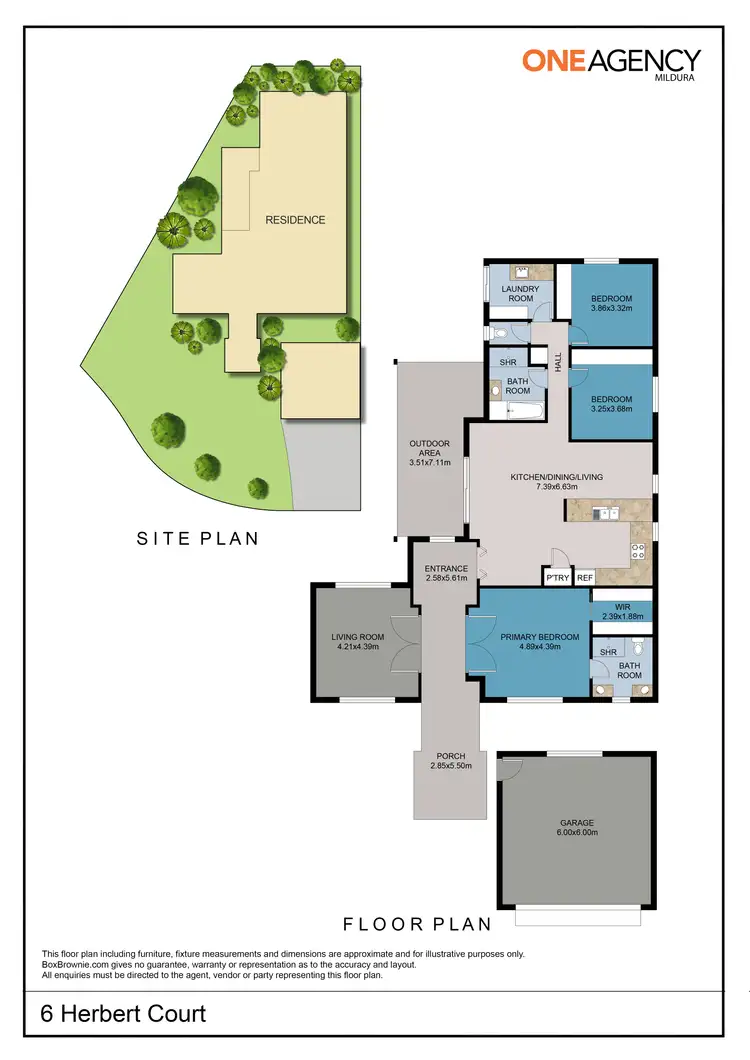 Floorplan of Homely house listing, 6 Herbert Court, Mildura VIC 3500