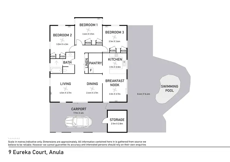 Floorplan of Homely house listing, 9 Eureka Court, Anula NT 812