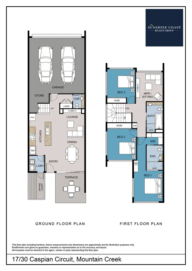 Floorplan of Homely townhouse listing, 17/30 Caspian Circuit, Mountain Creek QLD 4557