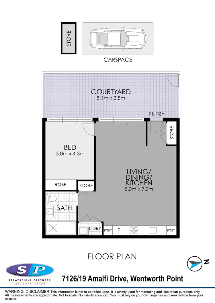 Floorplan of Homely apartment listing, 7126/19 Amalfi Drive, Wentworth Point NSW 2127