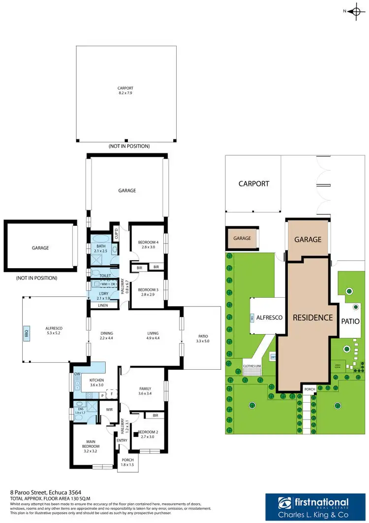 Floorplan of Homely house listing, 8 Paroo Street, Echuca VIC 3564