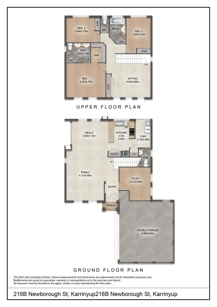 Floorplan of Homely townhouse listing, 216B Newborough Street, Karrinyup WA 6018
