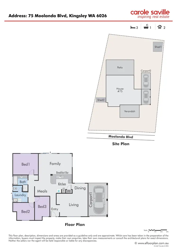 Floorplan of Homely house listing, 75 Moolanda Boulevard, Kingsley WA 6026