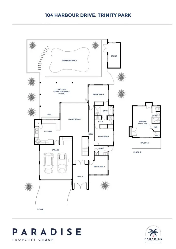 Floorplan of Homely house listing, 104 Harbour Drive, Trinity Park QLD 4879