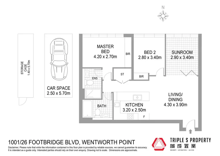 Floorplan of Homely apartment listing, 1001/26 Footbridge Boulevard, Wentworth Point NSW 2127