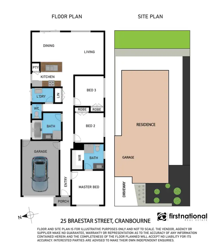 Floorplan of Homely house listing, 25 Braestar Street, Cranbourne VIC 3977