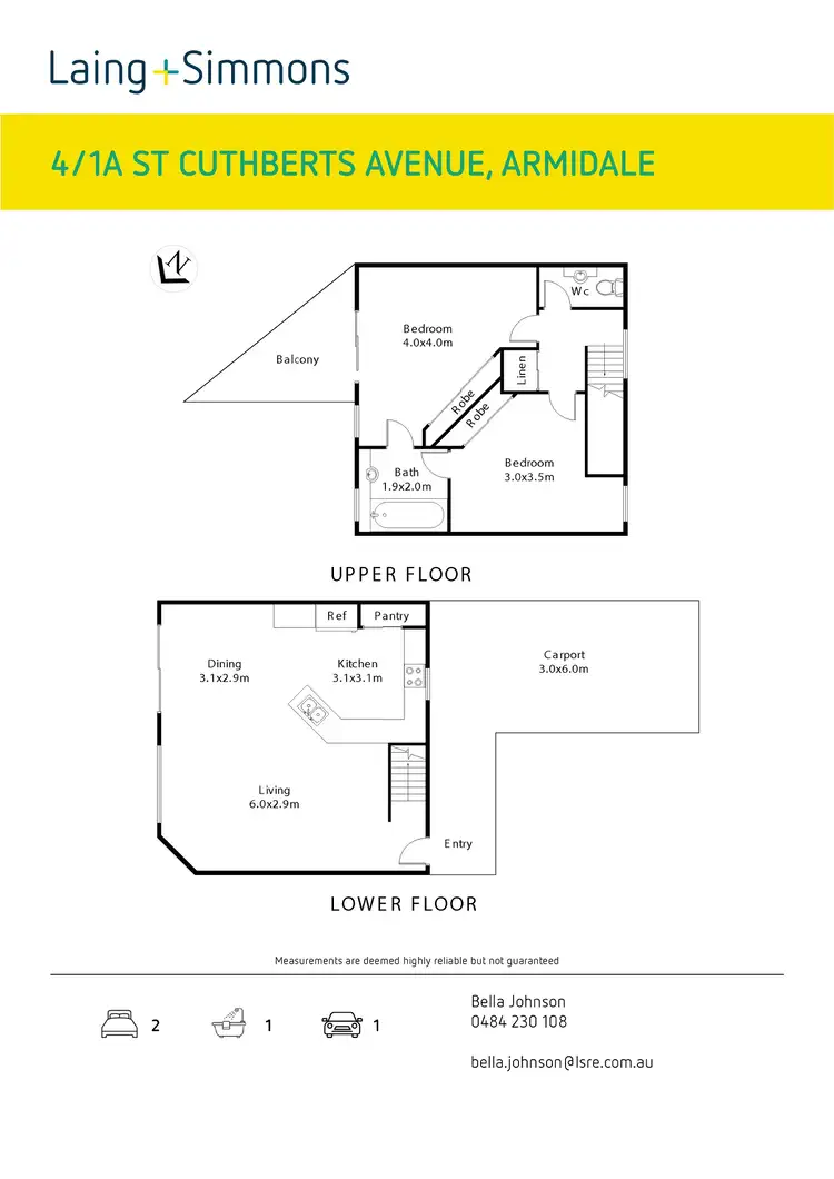 Floorplan of Homely unit listing, 4/1A St Cuthberts Avenue, Armidale NSW 2350