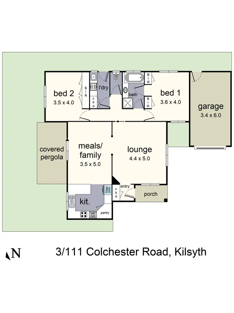 Floorplan of Homely unit listing, 3/111 Colchester Road, Kilsyth VIC 3137