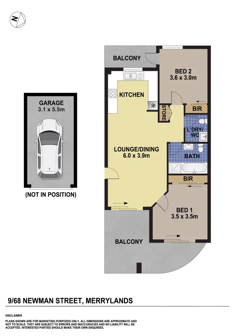 Floorplan of Homely unit listing, 9/68 Newman Street, Merrylands NSW 2160
