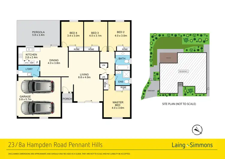 Floorplan of Homely townhouse listing, 23/8a Hampden Road, Pennant Hills NSW 2120