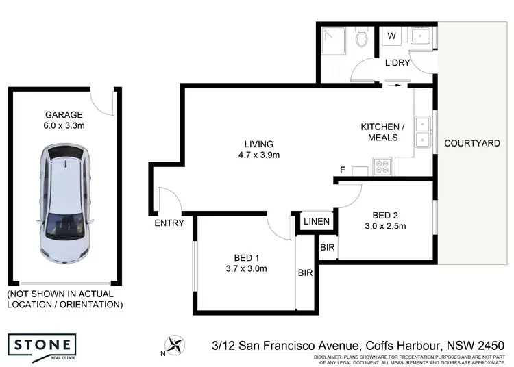 Floorplan of Homely unit listing, 3/12 San Francisco Avenue, Coffs Harbour NSW 2450
